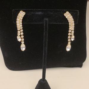 Rhinestone Pierced Earrings